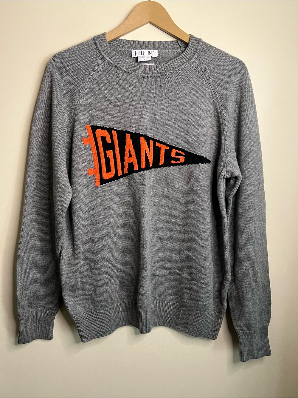 Hillflint MLB Baseball SF San Francisco Giants Pennant Knit Sweater Size L